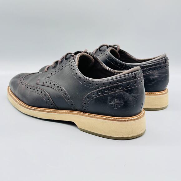 Cole Haan Shoes Mens 11.5 Brown Leather Wingtip Oxford Dress Brogue Rubber Sole main image 9